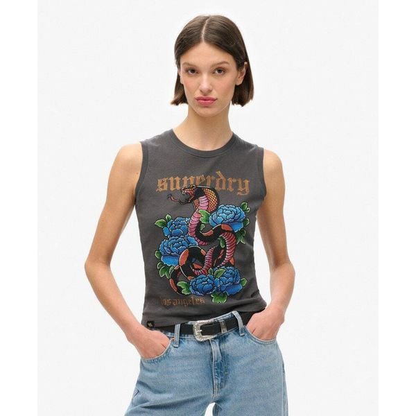 Kamizelka z kryształkami do tatuażu. Brązowe bielizna sportowa Superdry, bez wzorów. W wyprzedaży za 192.70 zł.