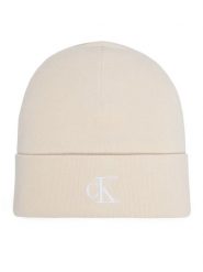 Calvin Klein Czapka Fine LV04F8098G Kremowy. Białe czapki Calvin Klein, bez wzorów, z wiskozy. Za 129.99 zł.