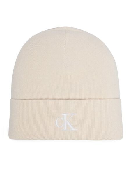 Calvin Klein Czapka Fine LV04F8098G Kremowy. Białe czapki Calvin Klein, bez wzorów, z wiskozy. Za 129.99 zł.