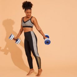Dół stroju legginsy do gimnastyki w wodzie/aquabike damskie Nabaiji Monica Lia. Czarne legginsy NABAIJI, l, bez wzorów. W wyprzedaży za 69.99 zł.