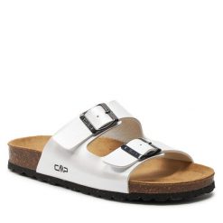 Klapki CMP. Białe klapki CMP, bez wzorów, bez obcasa. Za 179.99 zł.