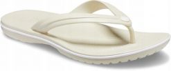 Japonki Dla Dorosłych Crocs Crocband Flip. Białe klapki Crocs, bez wzorów, z materiału, bez obcasa. Za 169.99 zł.