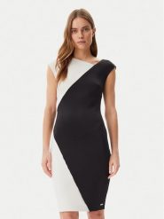 Calvin Klein Sukienka koktajlowa K20K208141 Czarny Slim Fit. Czarne sukienki Calvin Klein, bez wzorów, z syntetyku, wizytowe, bez kołnierzyka, bez ramiączek. Za 499.99 zł.