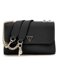 Guess Torebka "Daryna" w kolorze czarnym - 25 x 14 x 7 cm rozmiar: onesize. Czarne torby na ramię Guess, z aplikacjami, z materiału, na ramię, bez dodatków. Za 352.43 zł.