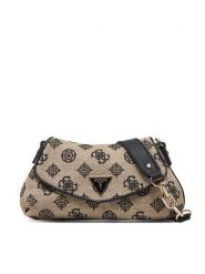 Guess Torebka HWJG96 27190 Czarny. Czarne listonoszki Guess, z aplikacjami, z materiału, bez dodatków. Za 389.99 zł.