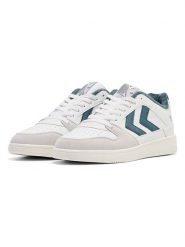 Hummel Sneakersy "St. Power Play" w kolorze biało-zielonym rozmiar: 39. Białe trampki Hummel, bez wzorów, z materiału, bez zapięcia. Za 182.72 zł.