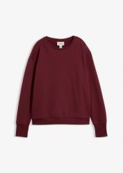 Bluza oversize z miękkiej mieszanki bawełny. Czerwone bluzy bonprix, bez wzorów, z bawełny, bez kaptura. Za 109.99 zł.