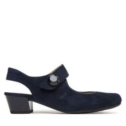 Półbuty Ara. Niebieskie czółenka Ara, bez wzorów, bez obcasa, na obcasie, bez zapięcia. Za 359.99 zł.