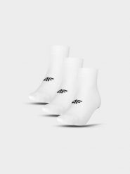 4F Skarpety casual za kostkę (3-pack) damskie - białe 39-42. Białe skarpety 4f, bez wzorów, z bawełny. Za 49.99 zł.
