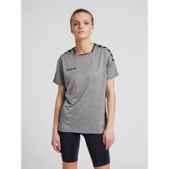 Hummel KOSZULKA DAMSKA T-shirt hmlAUTHENTIC POLY JERSEY WOMAN. Szare t-shirty Hummel, xs, bez wzorów, z jersey, bez kołnierzyka, bez ramiączek. Za 85.00 zł.
