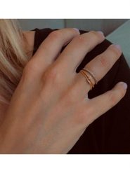 DIA DIAMONDS Pozłacany pierścionek z diamentami rozmiar: 56. Żółte pierścionki DIA DIAMONDS, z diamentem, pozłacane. Za 100.99 zł.