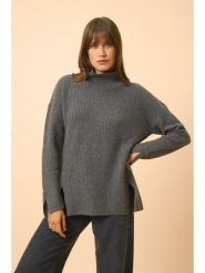 Just Cashmere Kaszmirowy sweter "Louise" w kolorze antracytowym rozmiar: XL. Czarne swetry Just Cashmere, xl, bez wzorów, z kaszmiru, bez ramiączek. Za 543.99 zł.