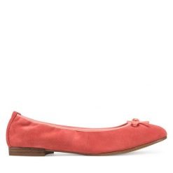 Baleriny Tamaris. Czerwone baleriny Tamaris, bez wzorów, bez obcasa. Za 169.99 zł.