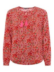 Zwillingsherz Bluzka w kolorze czerwonym rozmiar: S/M. Czerwone bluzki Zwillingsherz, m, bez wzorów, z wiskozy, bez kołnierzyka, bez ramiączek. Za 100.52 zł.