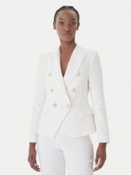 Rinascimento Marynarka CFC0128639003 Biały Regular Fit. Białe marynarki i żakiety Rinascimento, xs, bez wzorów, z syntetyku. Za 789.99 zł.