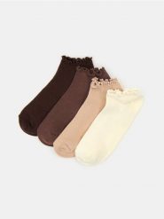 Krótkie skarpetki 4 pack - wielobarwny. Skarpety Sinsay, bez wzorów. Za 12.99 zł.
