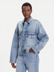 Calvin Klein Jeans Kurtka jeansowa LV047C730G Niebieski Regular Fit. Niebieskie kurtki Calvin Klein Jeans, l, bez wzorów, z bawełny, bez kaptura. Za 749.99 zł.