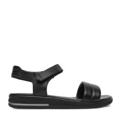 Sandały Lasocki. Czarne sandały Lasocki, bez wzorów, bez obcasa, na płaskiej podeszwie, bez zapięcia. Za 159.99 zł.