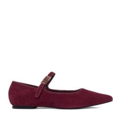 Baleriny MEXX. Czerwone baleriny Mexx, bez wzorów, bez obcasa. Za 299.99 zł.
