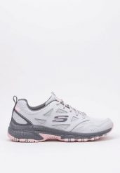Buty trekkingowe damskie, Skechers Hillcrest - Pure Escapade. Szare trekkingi Skechers, z materiału, przed kostkę, trekkingowe. Za 269.99 zł.
