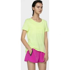 T-shirt damski TSD016 - limonka. T-shirty 4f, bez wzorów, bez kołnierzyka, bez ramiączek. W wyprzedaży za 34.99 zł.