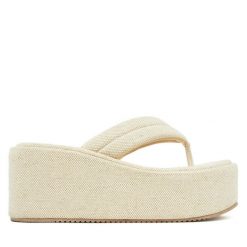 Japonki DeeZee. Brązowe klapki DeeZee, bez wzorów, bez obcasa. Za 139.99 zł.