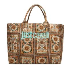 Torebka Just Cavalli. Shopper Just Cavalli, bez wzorów, bez dodatków. Za 669.99 zł.