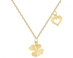 Naszyjnik srebrny - nieskończoność, serce. Szare naszyjniki Apart, pozłacane. Za 239.00 zł.