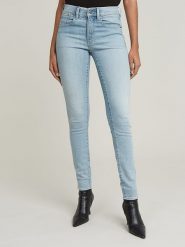 G-Star Dżinsy "Lhana" - Skinny fit - w kolorze błękitnym rozmiar: W27/L34. Niebieskie jeansy G-Star, l, z aplikacjami, z podwyższonym stanem. Za 223.95 zł.