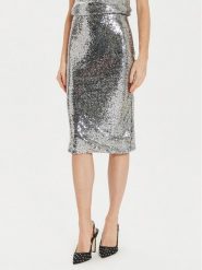 ARTIGLI Spódnica ołówkowa ACGO000516 Srebrny Regular Fit. Szare spódnice Artigli, bez wzorów, z syntetyku, ołówkowe. Za 169.99 zł.