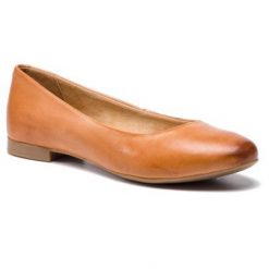 LASOCKI RST-ERICA-02 Camel. Brązowe baleriny Lasocki, bez wzorów, ze skóry, bez obcasa. Za 119.99 zł.