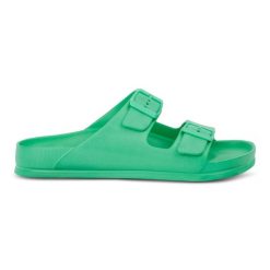 Lady Brooklyn damskie klapki. Zielone klapki Regatta, bez wzorów, bez obcasa. W wyprzedaży za 69.99 zł.
