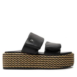 Espadryle Blauer. Czarne espadryle Blauer, bez wzorów, bez obcasa, bez zapięcia. Za 269.99 zł.