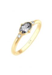 Elli Damski prosty elegancki z kryształami z srebrze 925 sterling silver Pierścionki 1 ct. Szare pierścionki Elli, srebrne. Za 163.99 zł.