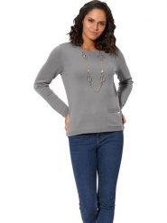 WITT WEIDEN Wełniany sweter w kolorze szarym rozmiar: 52. Szare swetry WITT WEIDEN, bez wzorów, z wełny, bez ramiączek. Za 105.63 zł.