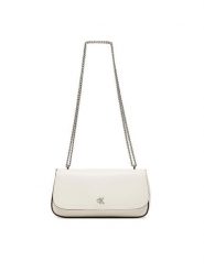 Calvin Klein Torebka Ck Convertible Chain Small Bag LV04F3172G Biały. Białe torebki klasyczne Calvin Klein, bez wzorów, ze skóry, bez dodatków. Za 559.99 zł.