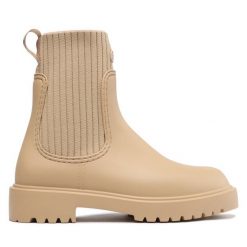 Botki Unisa. Brązowe botki Unisa, bez wzorów, bez obcasa, na płaskiej podeszwie, bez zapięcia. Za 449.99 zł.