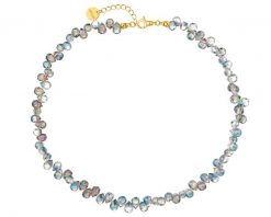 Naszyjnik z mosiądzu pozłacany ze szklanymi detalami. Naszyjniki Artelioni, pozłacane. Za 199.00 zł.