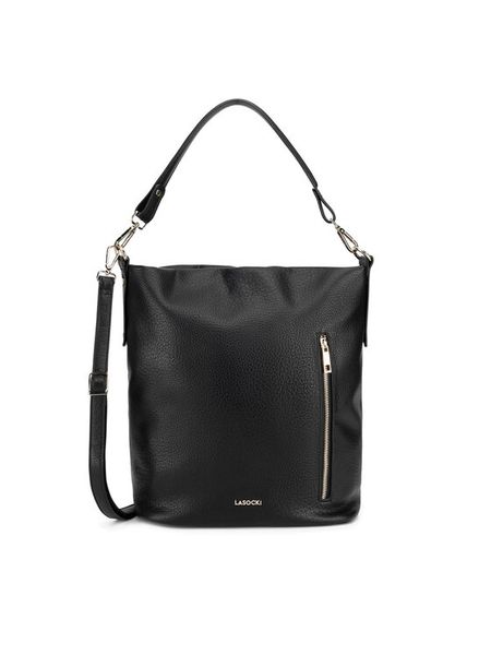 Lasocki Torebka C-LSK-K-066-06 Czarny. Czarne torebki klasyczne Lasocki, bez wzorów, z tworzywa sztucznego, bez dodatków. Za 199.99 zł.