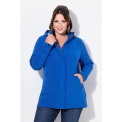Damskie Kurtka softshell HYPRAR wodoodporna trapezowy krój kaptur. Niebieskie kurtki sportowe Ulla Popken, plus size, bez wzorów, z elastanu, bez kaptura, trekkingowe. W wyprzedaży za 479.99 zł.