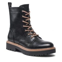 Trzewiki Jenny Fairy. Czarne botki Jenny Fairy, bez wzorów, bez obcasa, na płaskiej podeszwie, bez zapięcia. Za 179.99 zł.