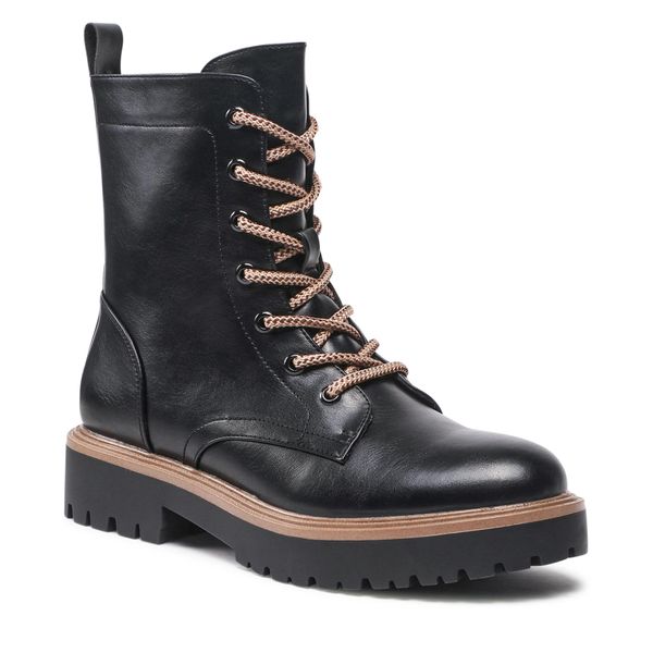 Trzewiki Jenny Fairy. Czarne botki Jenny Fairy, bez wzorów, bez obcasa, na płaskiej podeszwie, bez zapięcia. Za 129.99 zł.