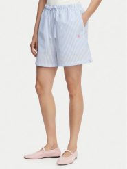 Tommy Hilfiger Szorty materiałowe Seersucker UW0UW06542 Niebieski Regular Fit. Niebieskie szorty TOMMY HILFIGER, bez wzorów, z materiału. Za 249.99 zł.