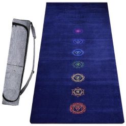 Mata do jogi Hi-tech 6mm +Wodoodporna torba, 3 materiały dla większej wygody1. Brązowe torby na ramię ACHAMANA, bez wzorów, z gumy, sportowe, na ramię, małe, zamszowe, bez dodatków. Za 486.00 zł.