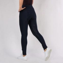 Damskie legginsy jeździeckie z pełną przyczepnością i kryształową kieszenią Mont. Niebieskie legginsy MONTAR, s, bez wzorów, z elastanu. Za 431.00 zł.