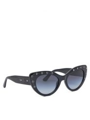 Guess Okulary przeciwsłoneczne GU00163 Czarny. Czarne okulary przeciwsłoneczne Guess, z aplikacjami, z tworzywa sztucznego. Za 449.99 zł.