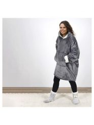 THE HOME DECO FACTORY Bluza w kolorze szarym rozmiar: onesize. Szare bluzy THE HOME DECO FACTORY, bez wzorów, z polaru, bez kaptura. Za 65.38 zł.