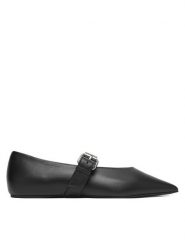 Weekend Max Mara Baleriny 2615521054650 Czarny. Czarne baleriny Weekend Max Mara, bez wzorów, ze skóry, bez obcasa. Za 1,469.00 zł.