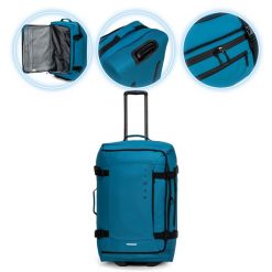 Walizka podróżna KADVA Lazio. Niebieskie walizki KADVA, bez wzorów. W wyprzedaży za 189.99 zł.