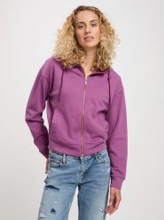 Cross Jeans Bluza w kolorze fioletowym rozmiar: L. Różowe bluzy Cross Jeans, l, bez wzorów, z bawełny, bez kaptura. Za 141.19 zł.